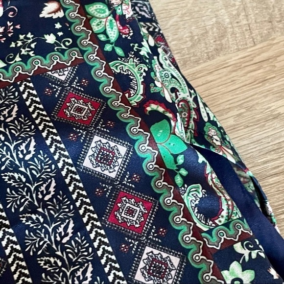 Cellabie Floral Boho Artsy Navy Linen Layered Lagenlook Shift Dress NWT Size M - Picture 8 of 15